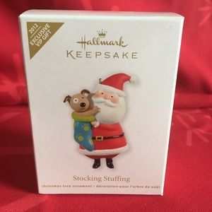 VIP Exclusive Hallmark Stocking Stuffing Santa Ornament